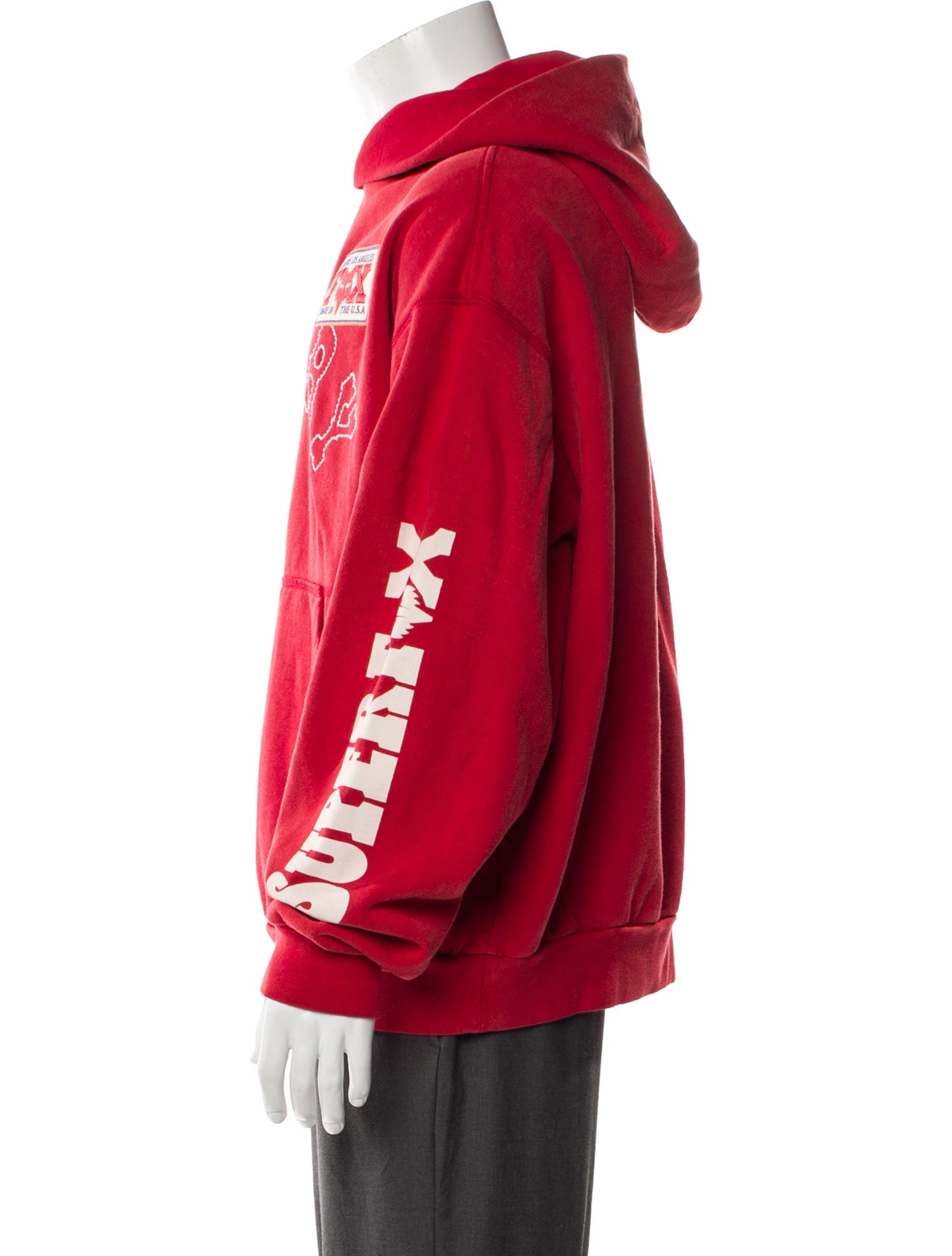 Cherry Los Angeles Graphic Print Crew Neck Hoodie