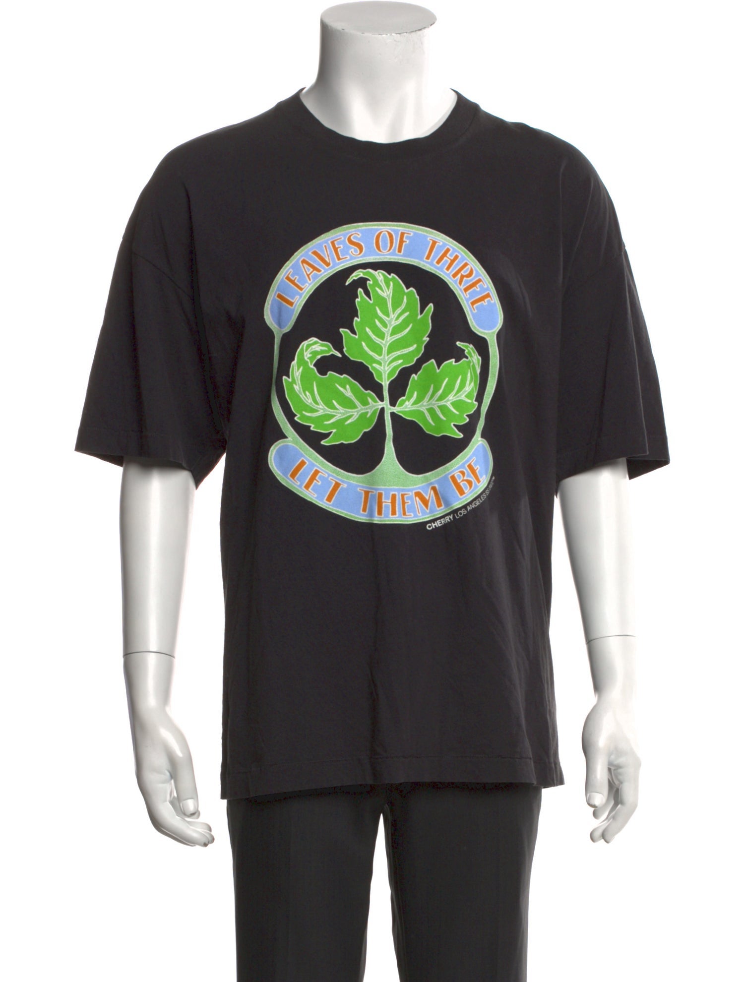 Cherry Los Angeles Graphic Print Crew Neck T-Shirt