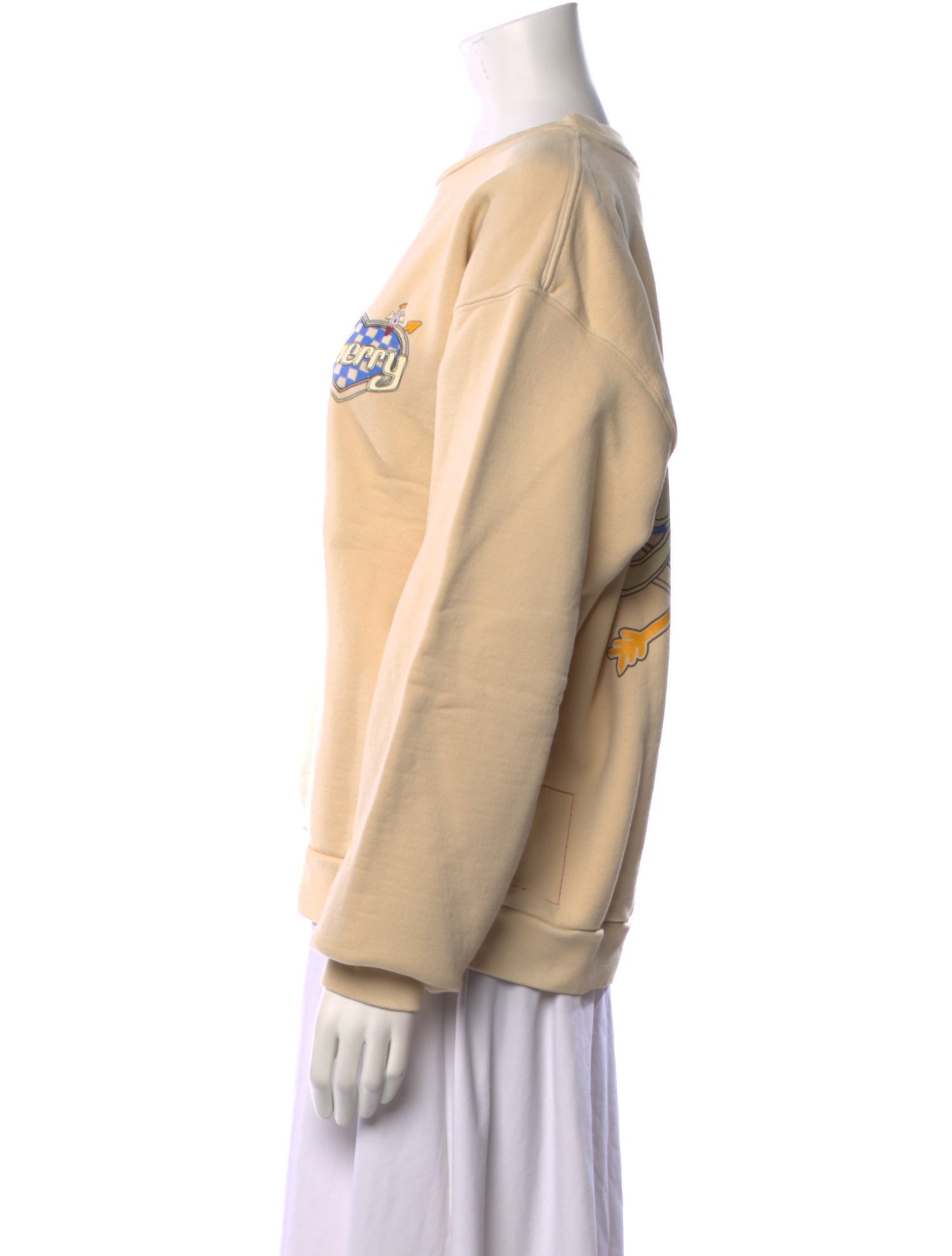 Cherry Los Angeles Graphic Print Crew Neck Sweatshirt