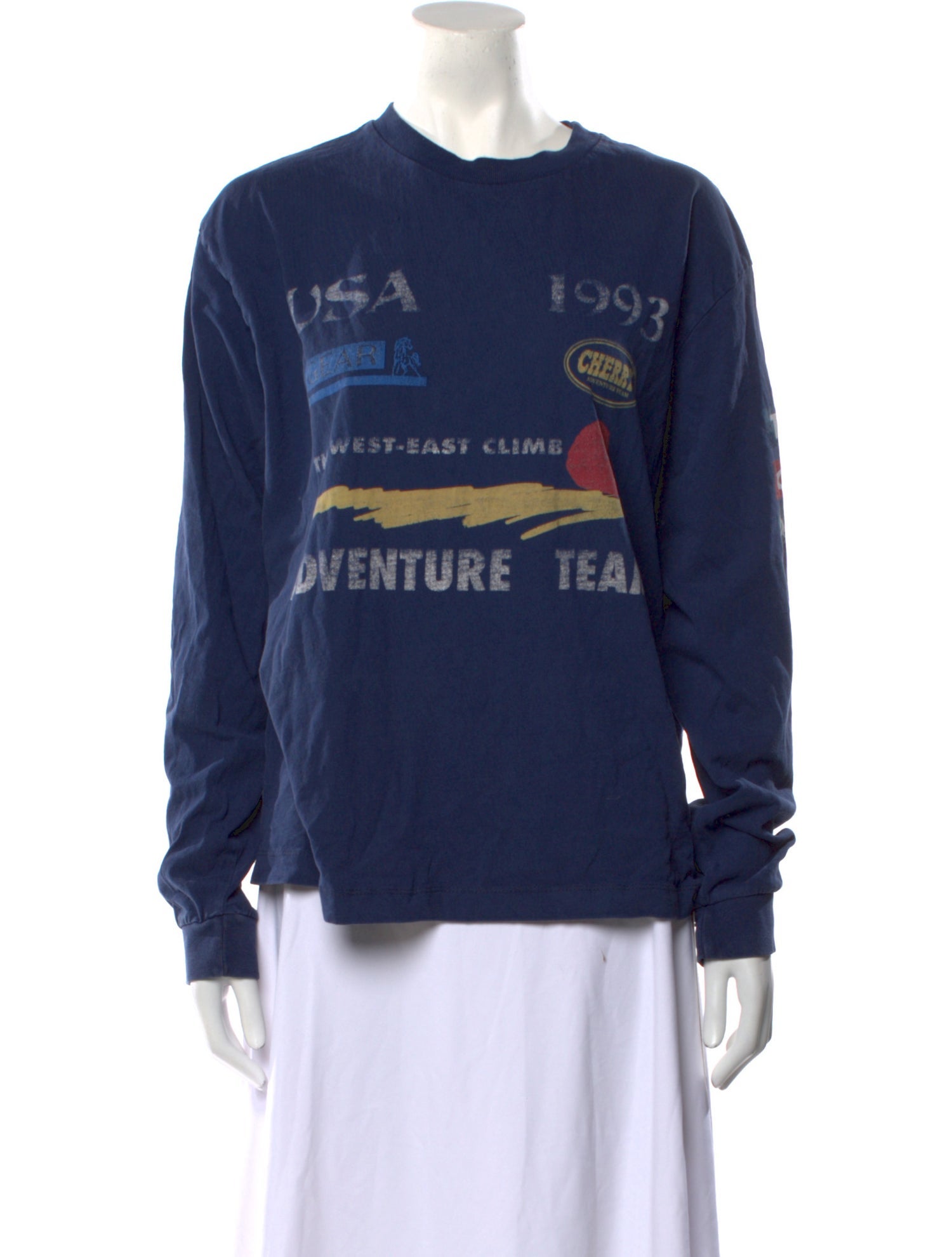 Cherry Los Angeles Graphic Print Crew Neck Sweatshirt