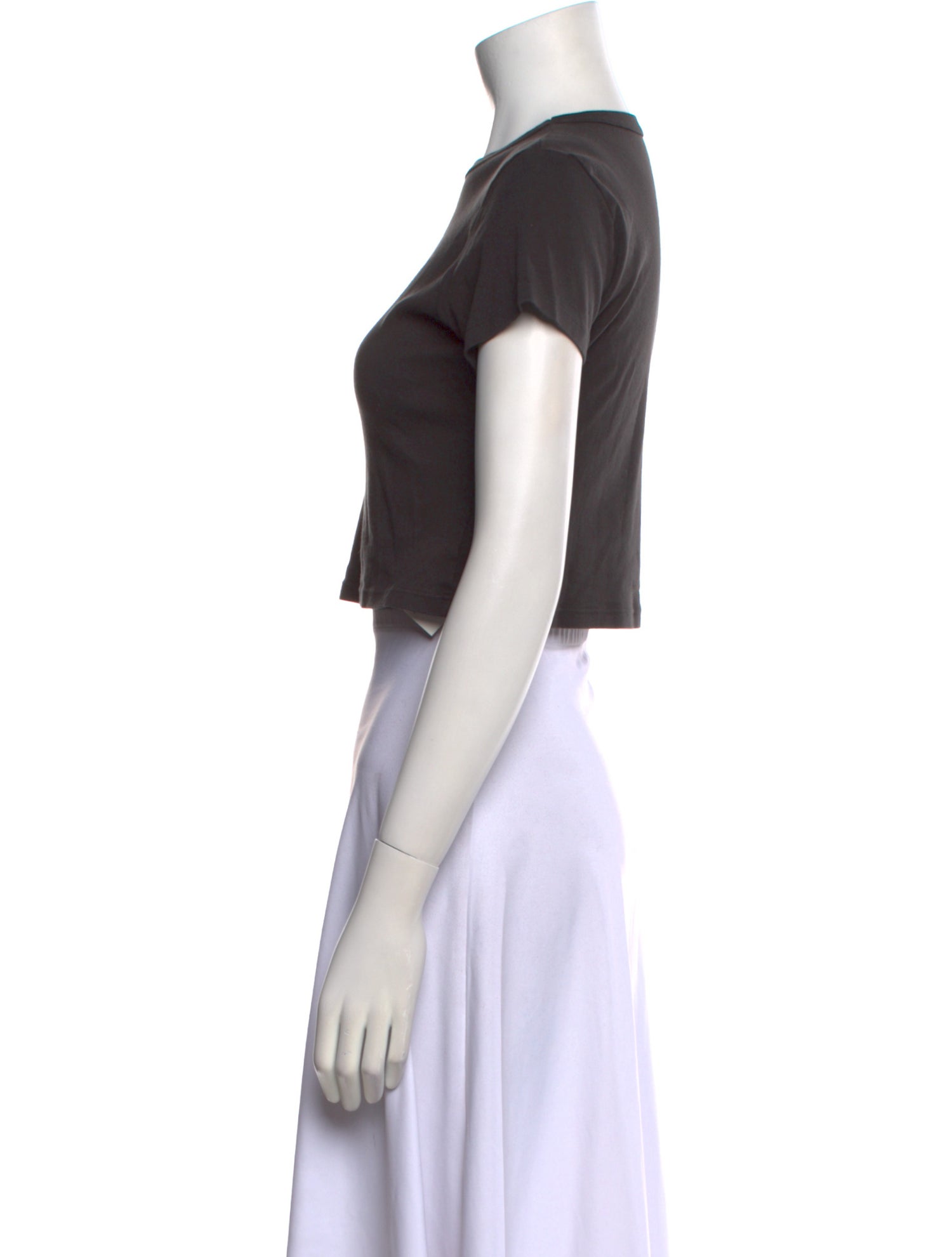 Cherry Los Angeles Graphic Print Crew Neck Crop Top