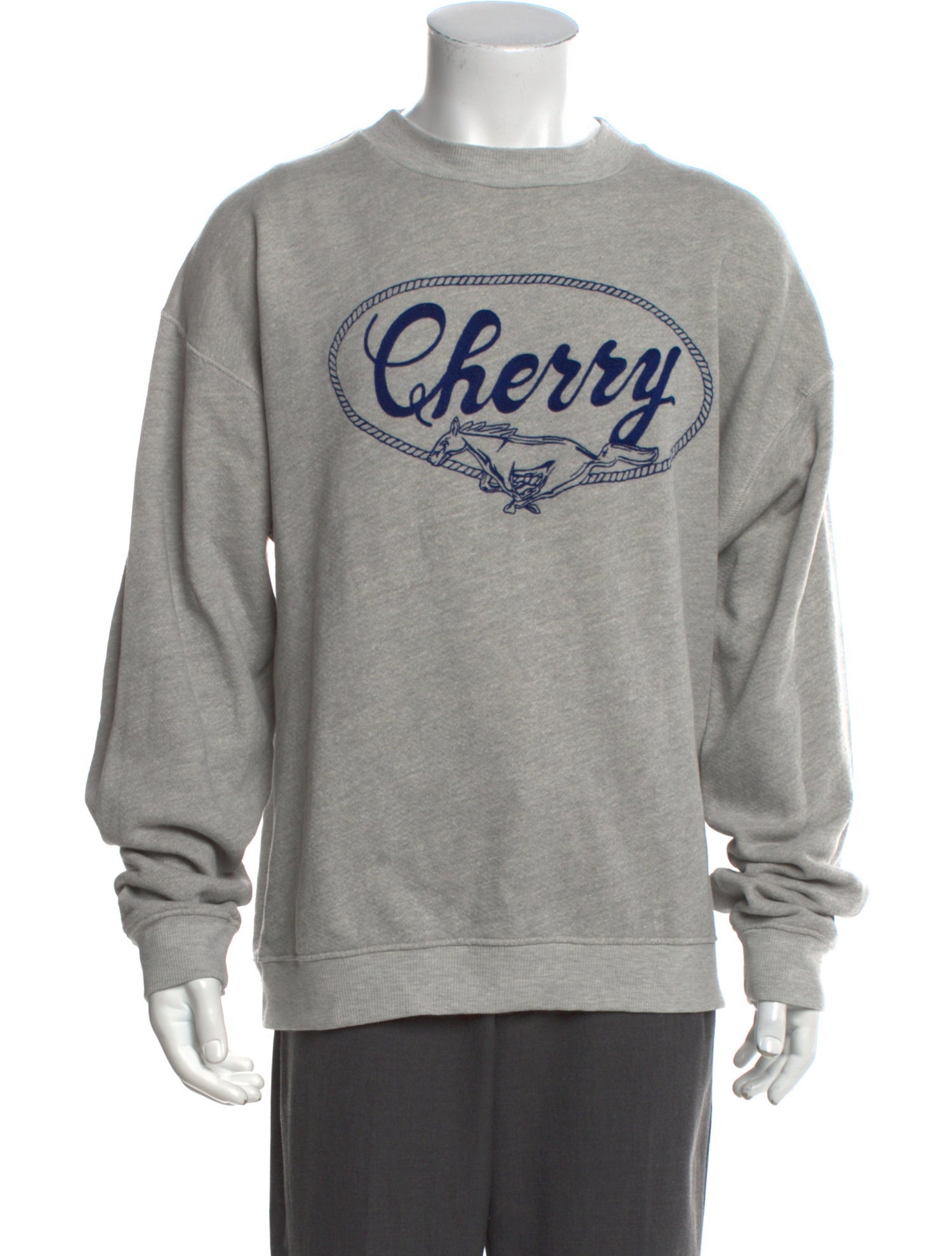 Cherry Los Angeles Graphic Print Crew Neck Sweatshirt