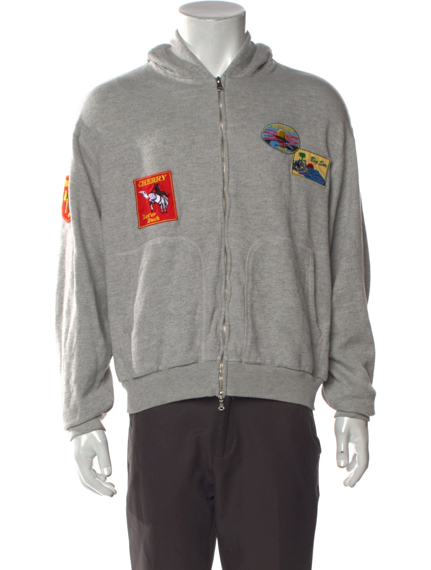 Cherry Los Angeles Graphic Print Crew Neck Hoodie