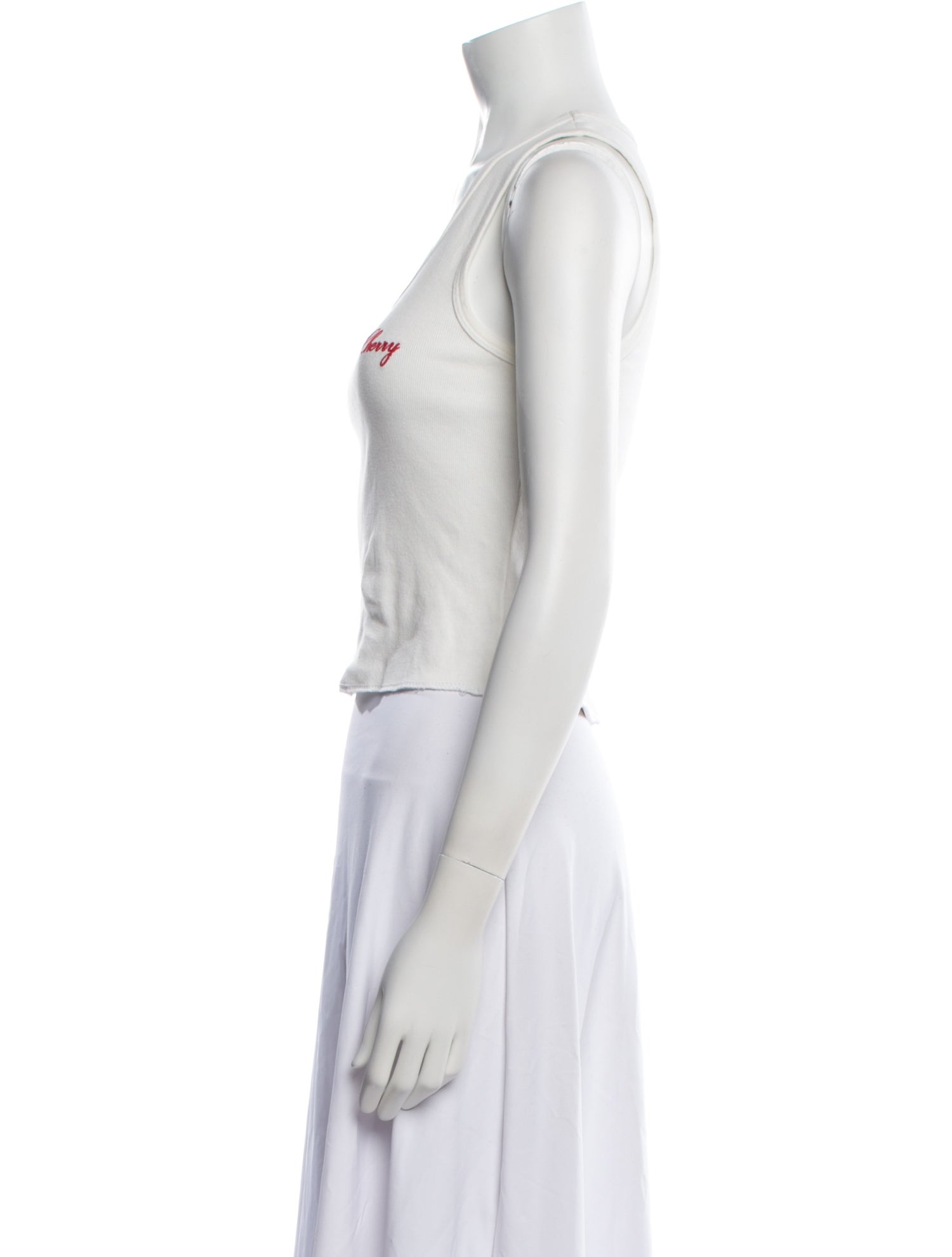 Cherry Los Angeles Graphic Print Scoop Neck Top