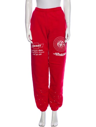 Cherry Los Angeles Graphic Print Sweatpants