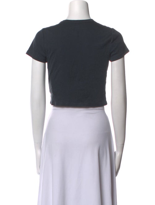 Cherry Los Angeles Graphic Print Crew Neck Crop Top