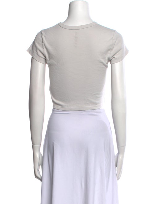 Cherry Los Angeles Graphic Print Crew Neck Crop Top