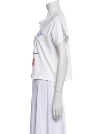 Cherry Los Angeles Graphic Print Crew Neck T-Shirt