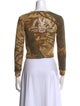 Cherry Los Angeles Animal Print Crew Neck Crop Top
