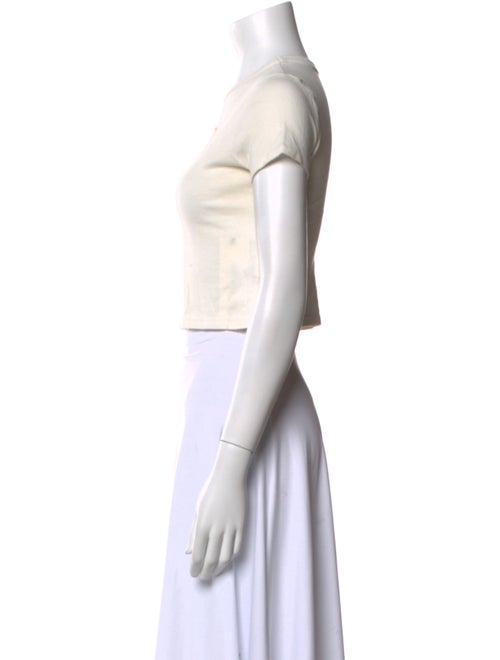 Cherry Los Angeles Graphic Print Crew Neck Crop Top