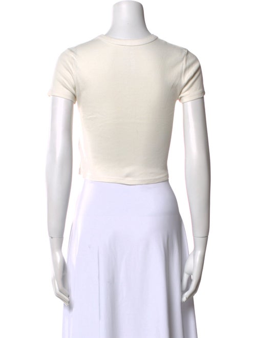 Cherry Los Angeles Graphic Print Crew Neck Crop Top