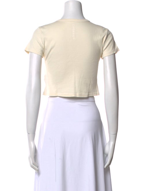 Cherry Los Angeles Graphic Print Crew Neck Crop Top