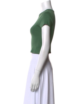 Cherry Los Angeles Graphic Print Crew Neck Crop Top