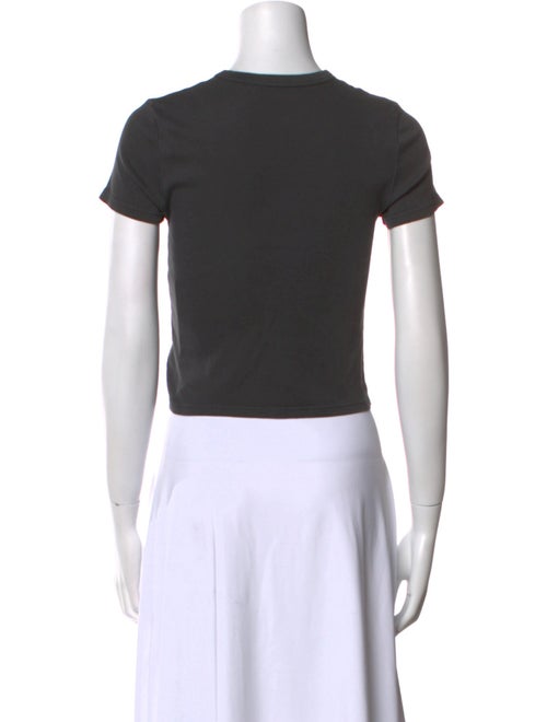 Cherry Los Angeles Graphic Print Crew Neck Crop Top