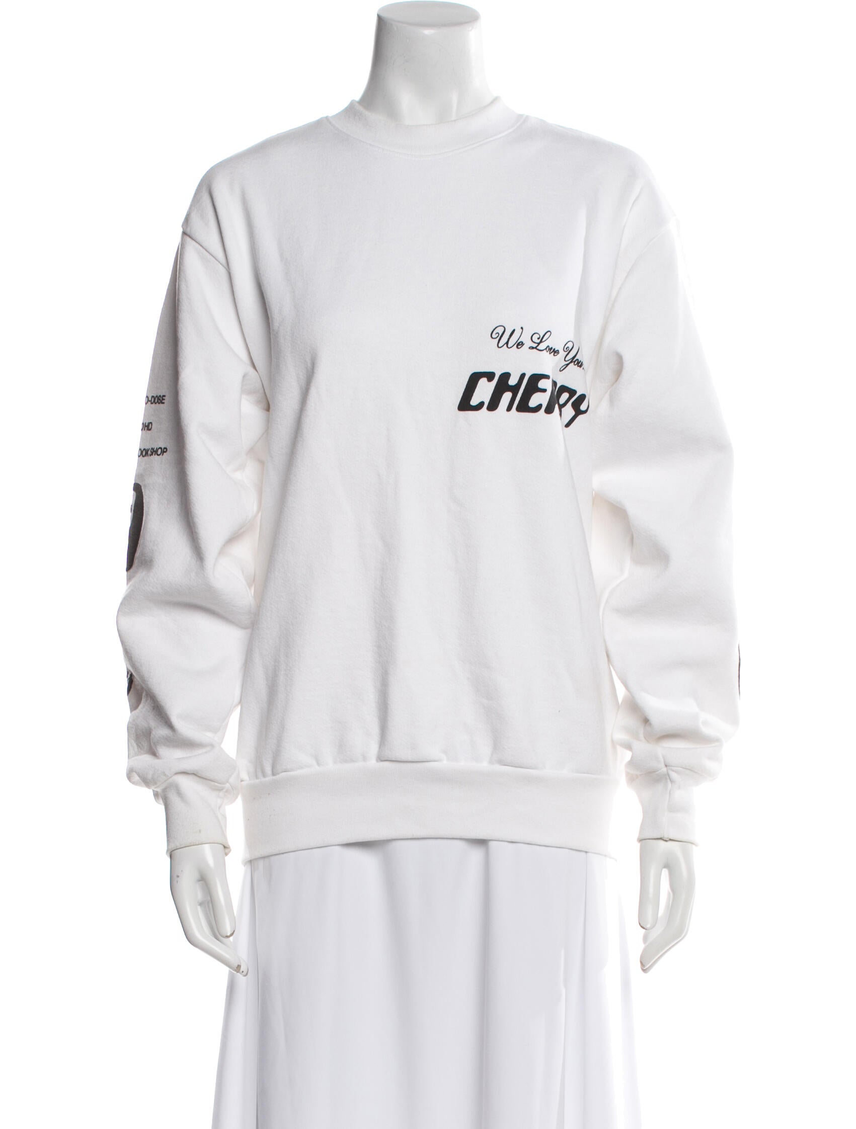 Cherry Los Angeles Graphic Print Turtleneck Sweater