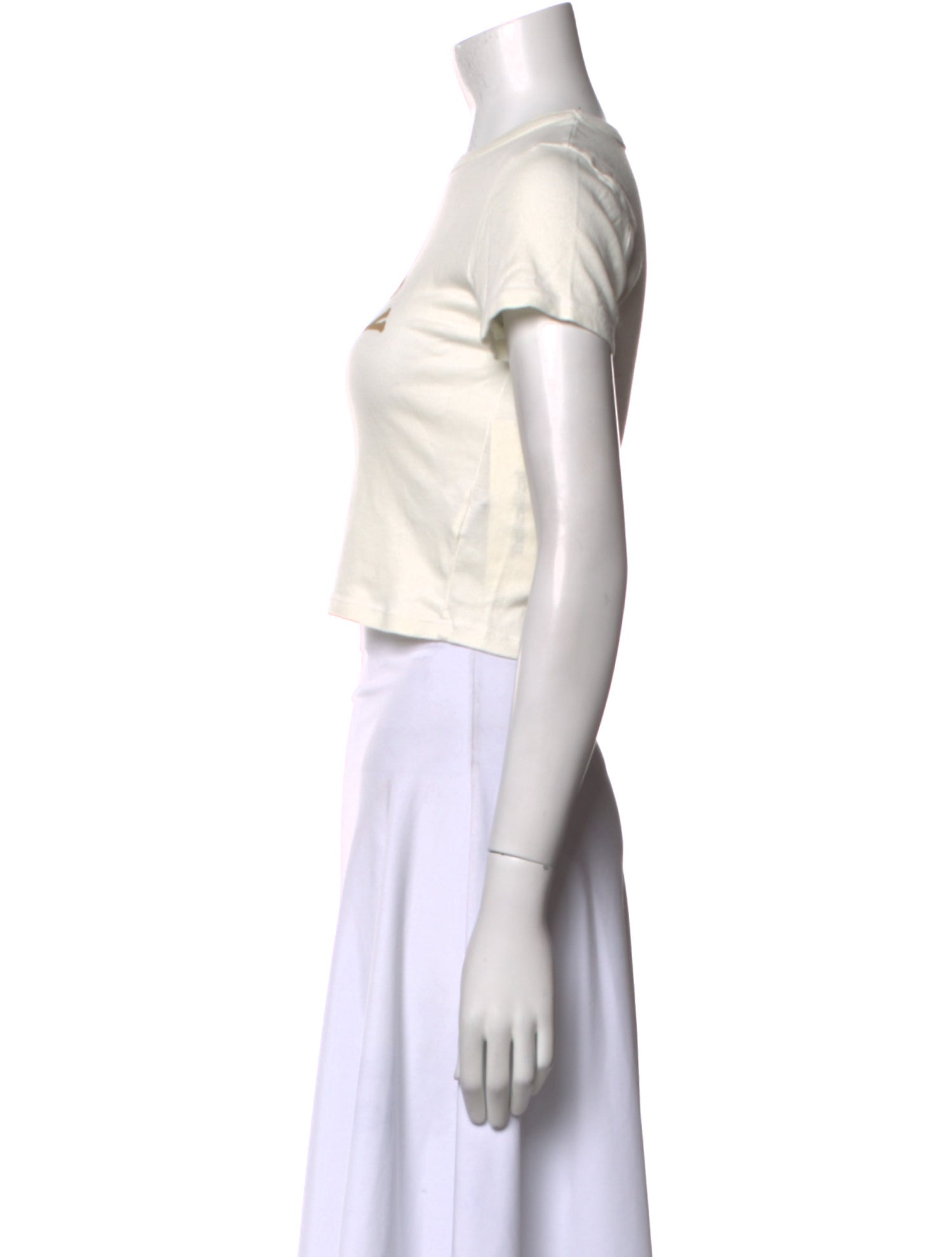 Cherry Los Angeles Graphic Print Crew Neck Crop Top