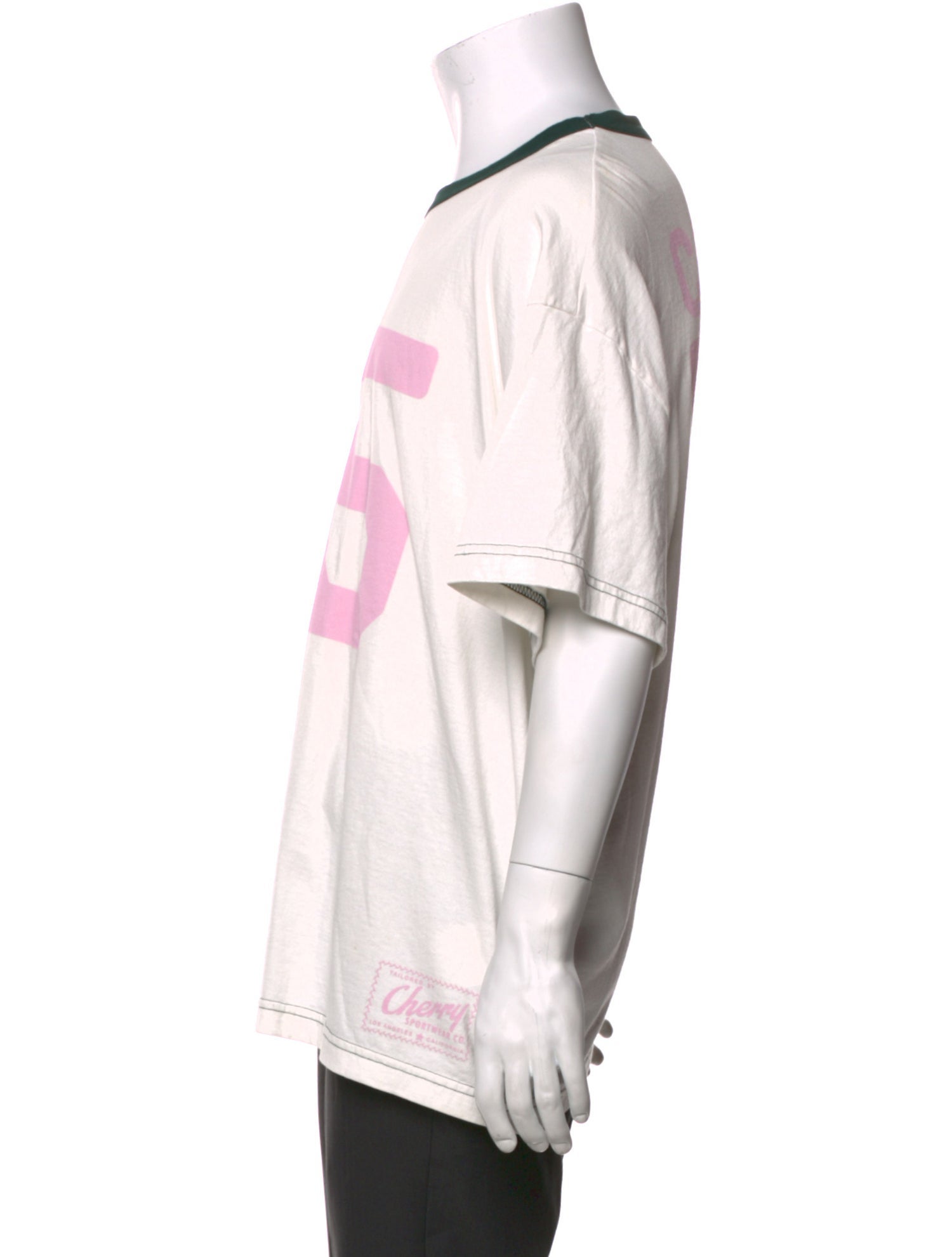 Cherry Los Angeles Graphic Print Crew Neck T-Shirt