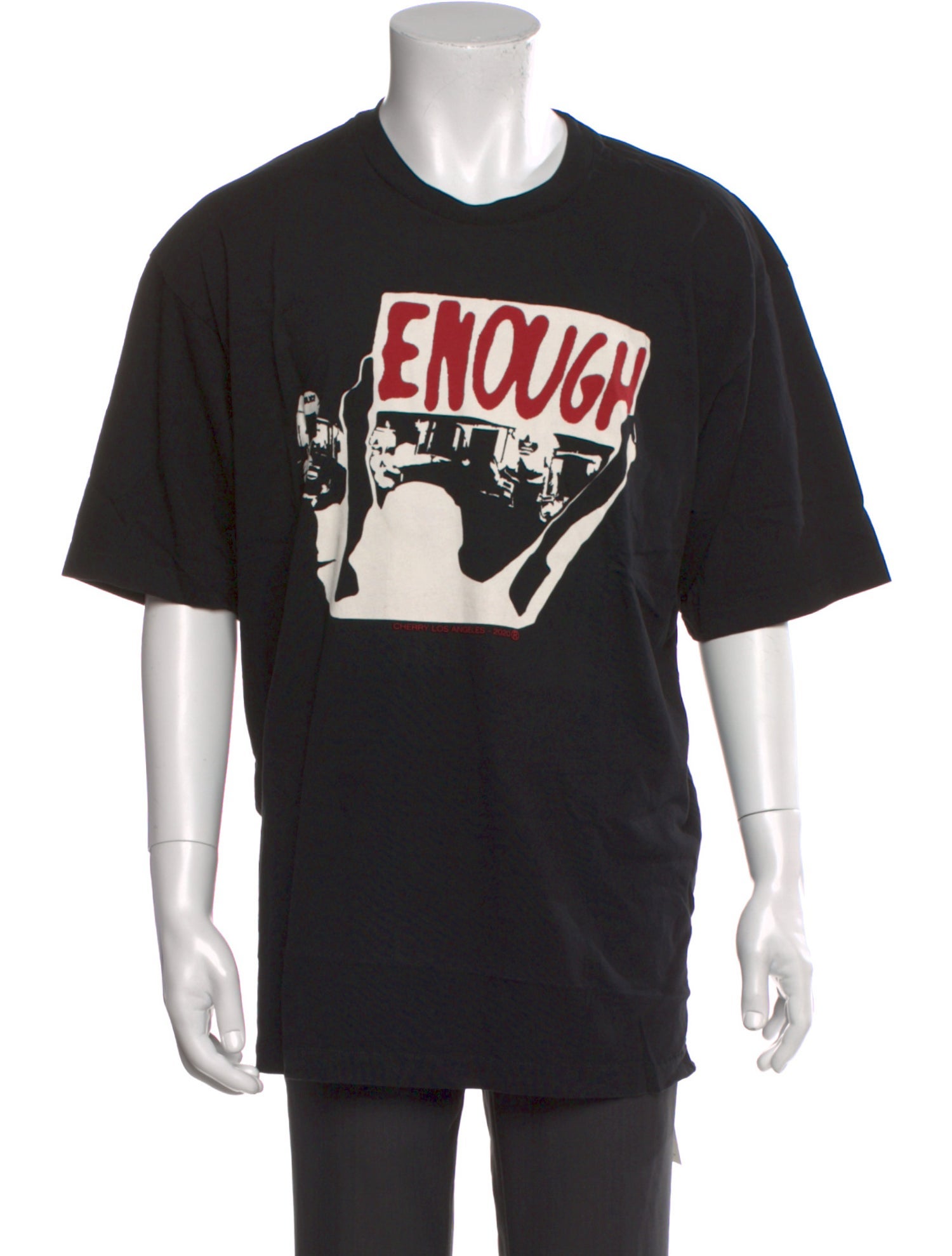 Cherry Los Angeles Graphic Print Crew Neck T-Shirt