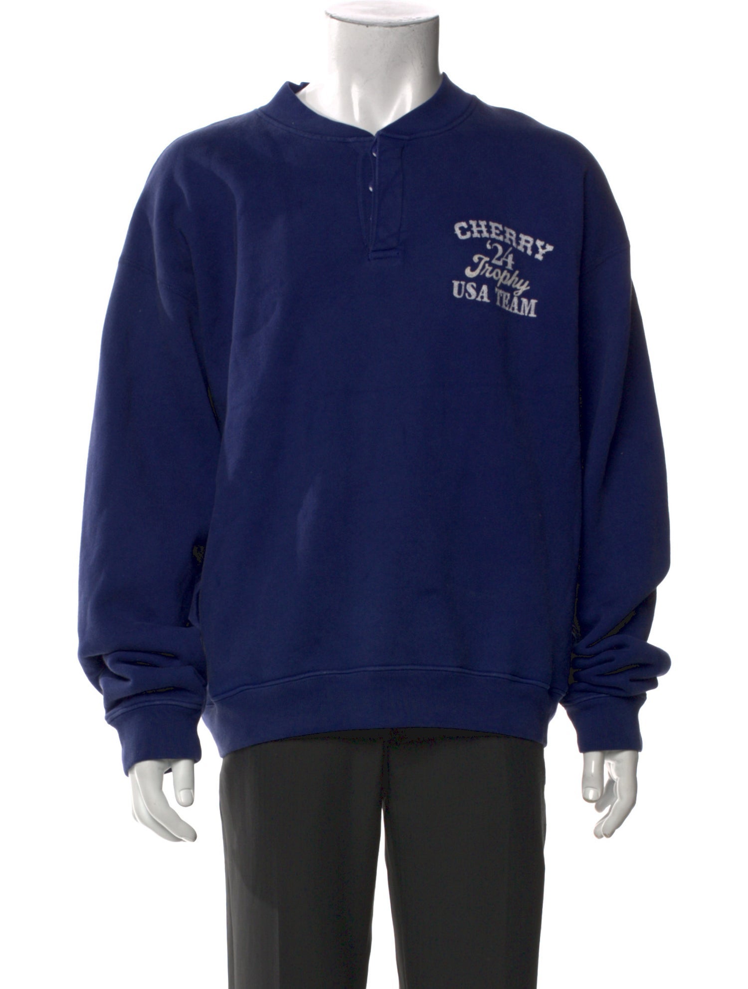 Cherry Los Angeles Graphic Print Crew Neck Sweatshirt