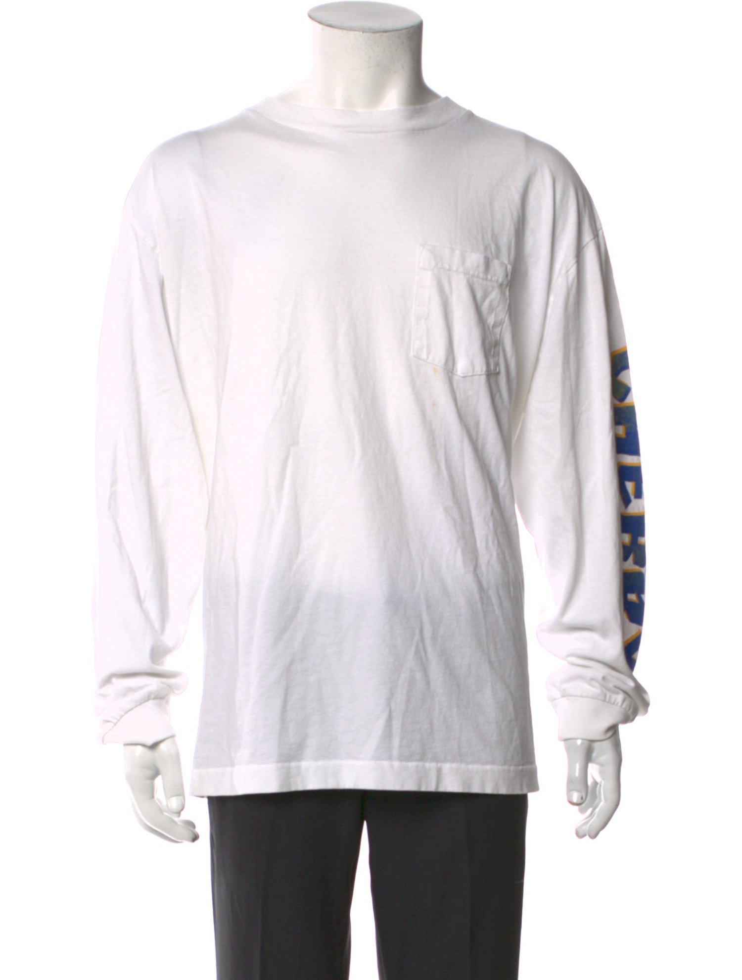 Cherry Los Angeles Graphic Print Crew Neck Henley