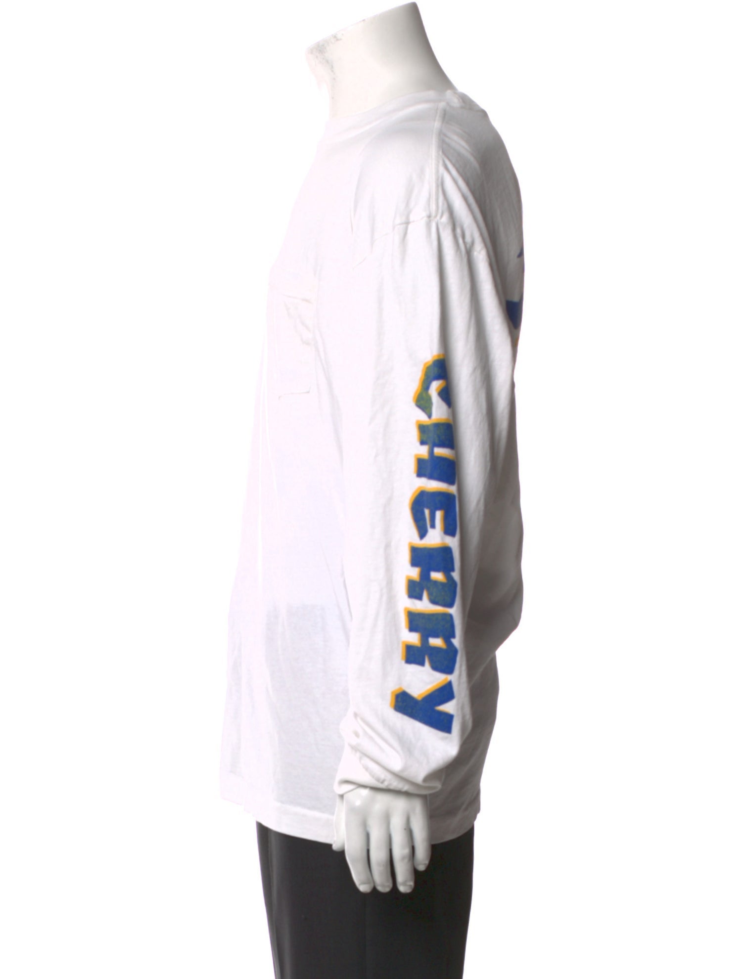 Cherry Los Angeles Graphic Print Crew Neck Henley