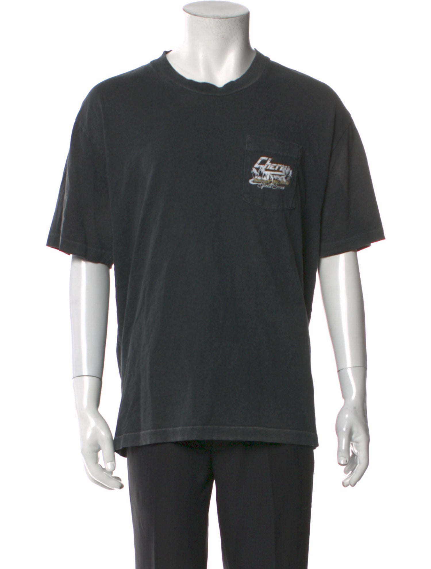 Cherry Los Angeles Graphic Print Crew Neck T-Shirt