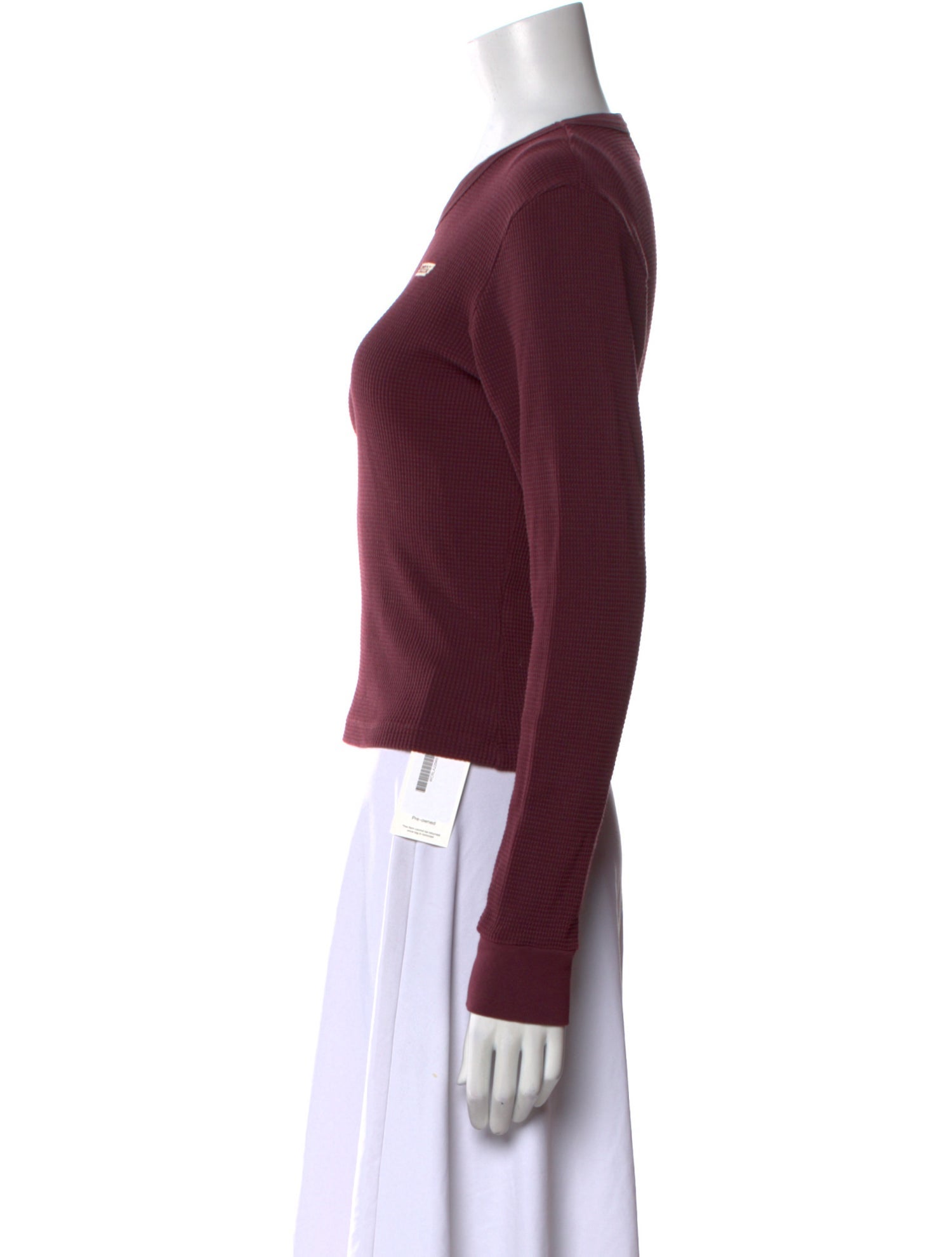 Cherry Los Angeles Scoop Neck Long Sleeve Top