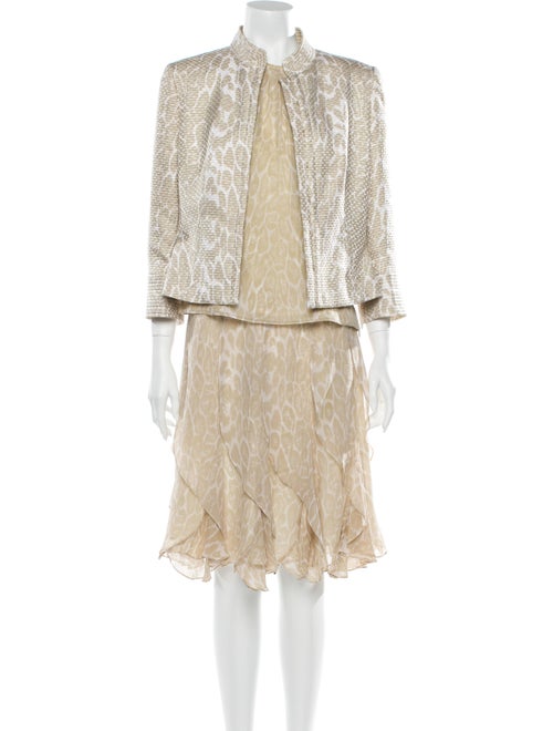 Carlisle Silk Animal Print Skirt Suit