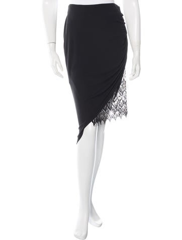 Carmella Lace-Trimmed Pencil Skirt w/ Tags