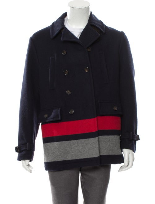 Cremieux Wool Double-Breasted Peacoat navy