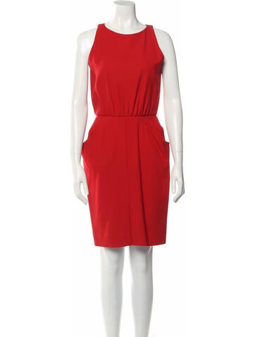 Carolyne Roehm Dresses Crew Neck Knee-Length Dress S