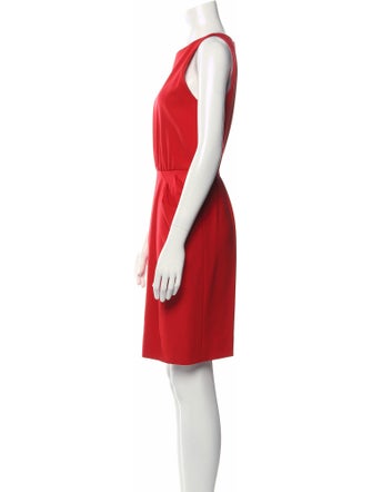 Carolyne Roehm Crew Neck Knee-Length Dress