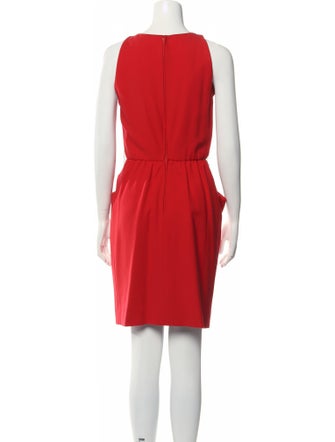 Carolyne Roehm Crew Neck Knee-Length Dress