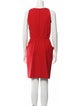 Carolyne Roehm Crew Neck Knee-Length Dress