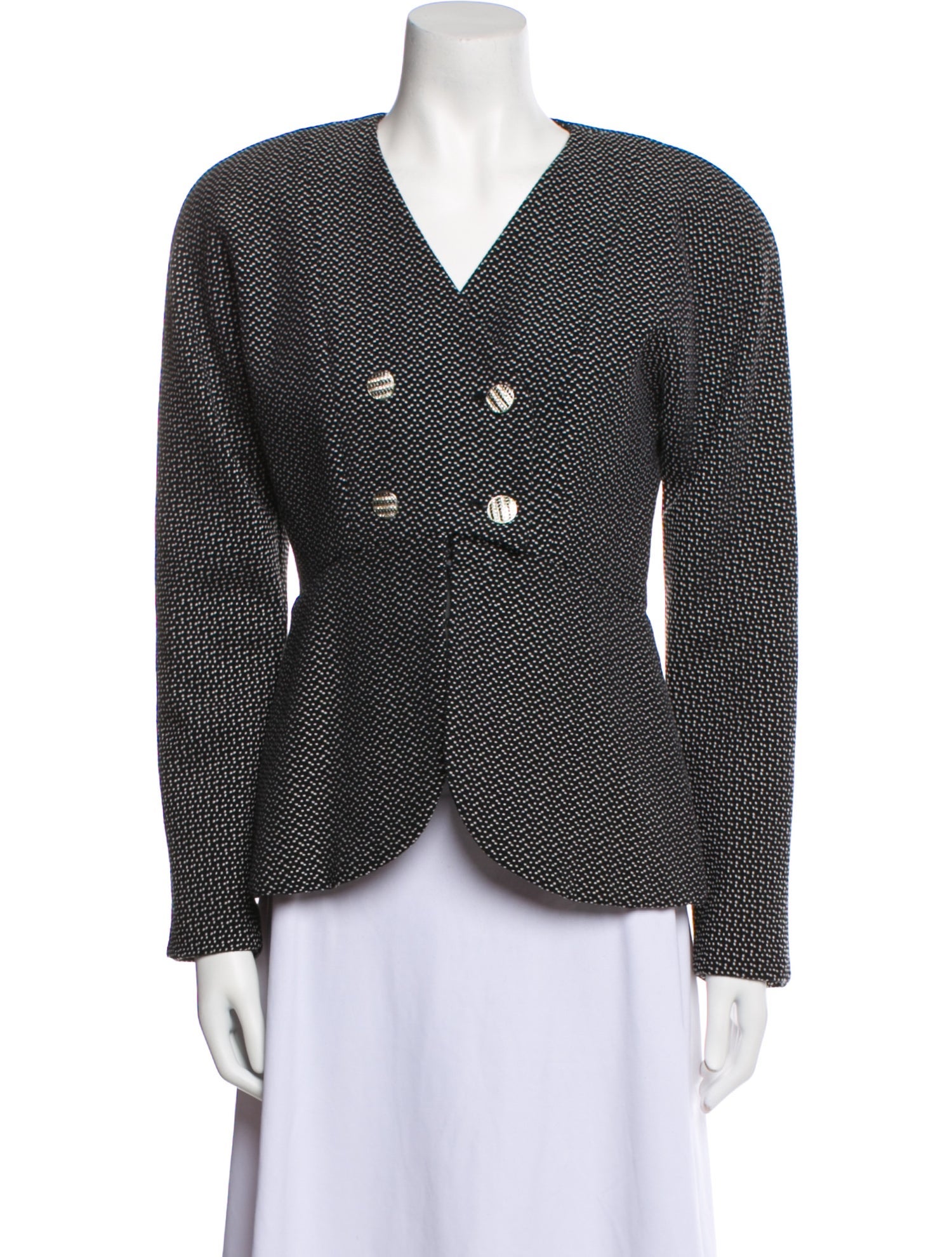 Carolyne Roehm Polka Dot Print Jacket