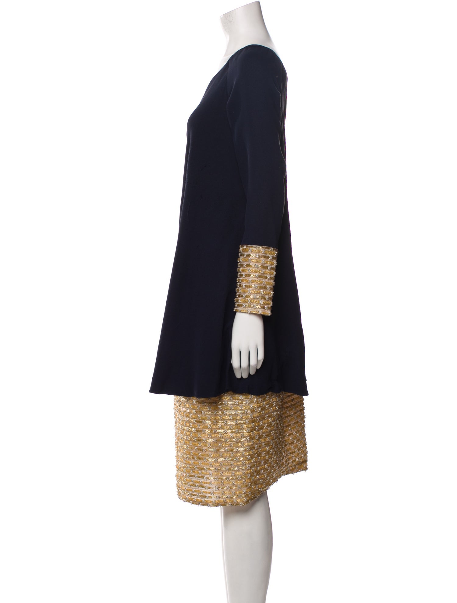 Carolyne Roehm Colorblock Pattern Glitter Accents Skirt Set