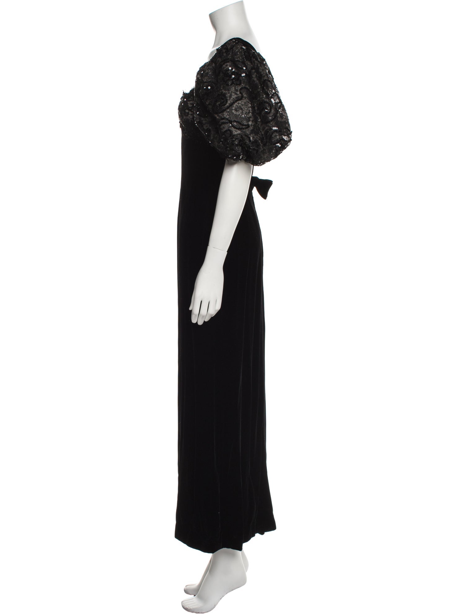Carolyne Roehm Square Neckline Long Dress