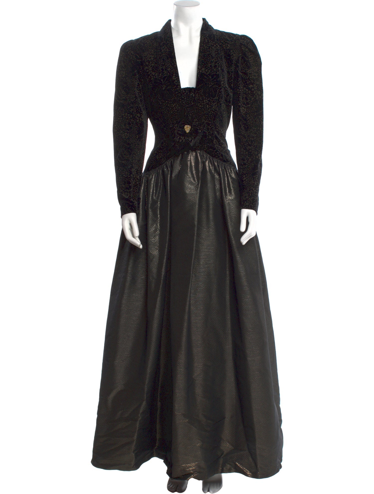 Carolyne Roehm V-Neck Long Dress