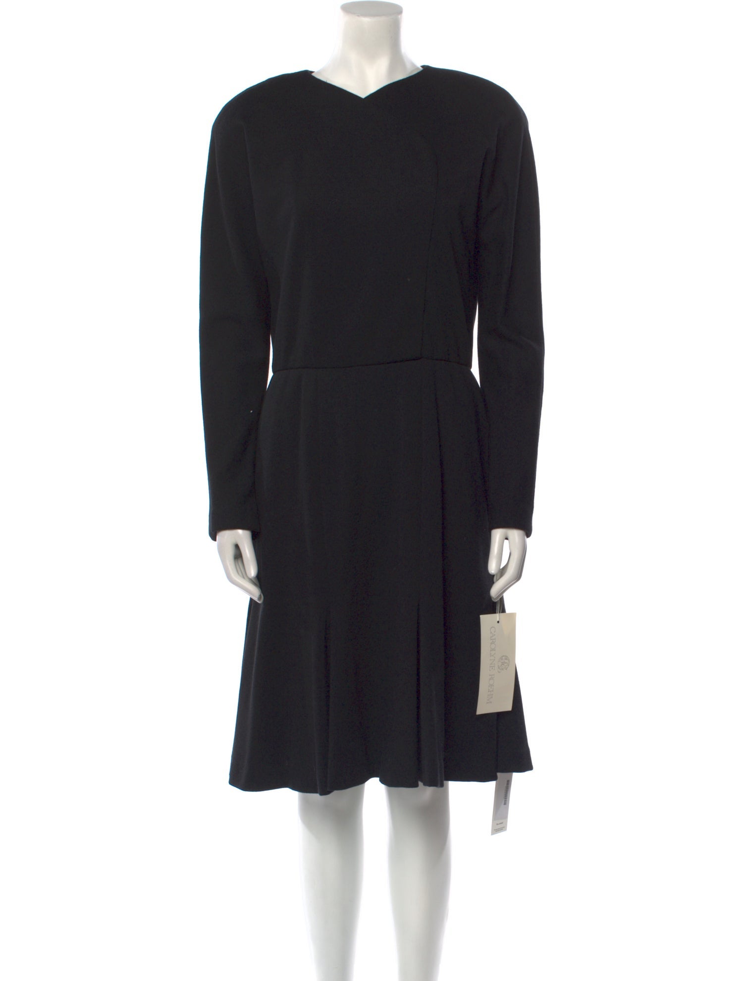 Carolyne Roehm Bateau Neckline Knee-Length Dress