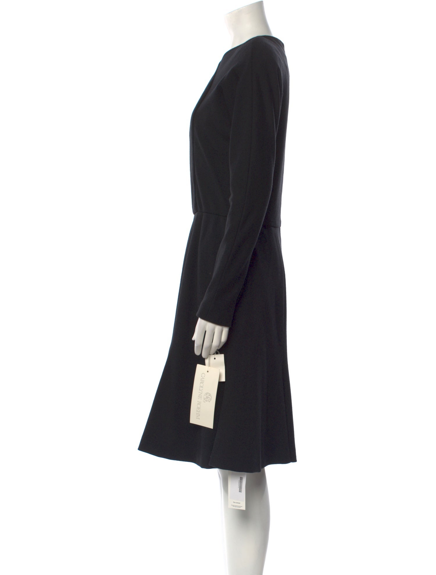 Carolyne Roehm Bateau Neckline Knee-Length Dress