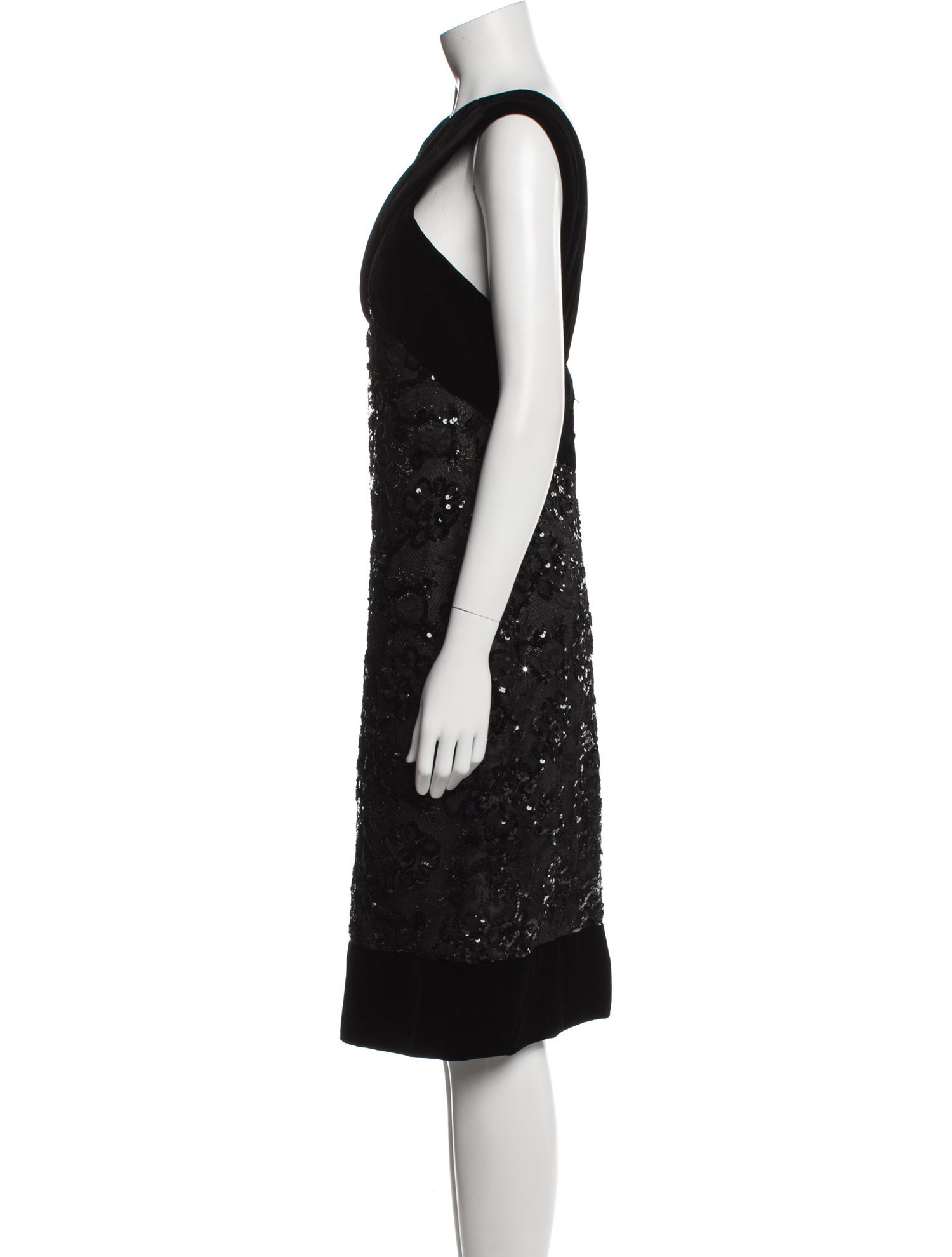 Carolyne Roehm Sequin Knee-Length Dress