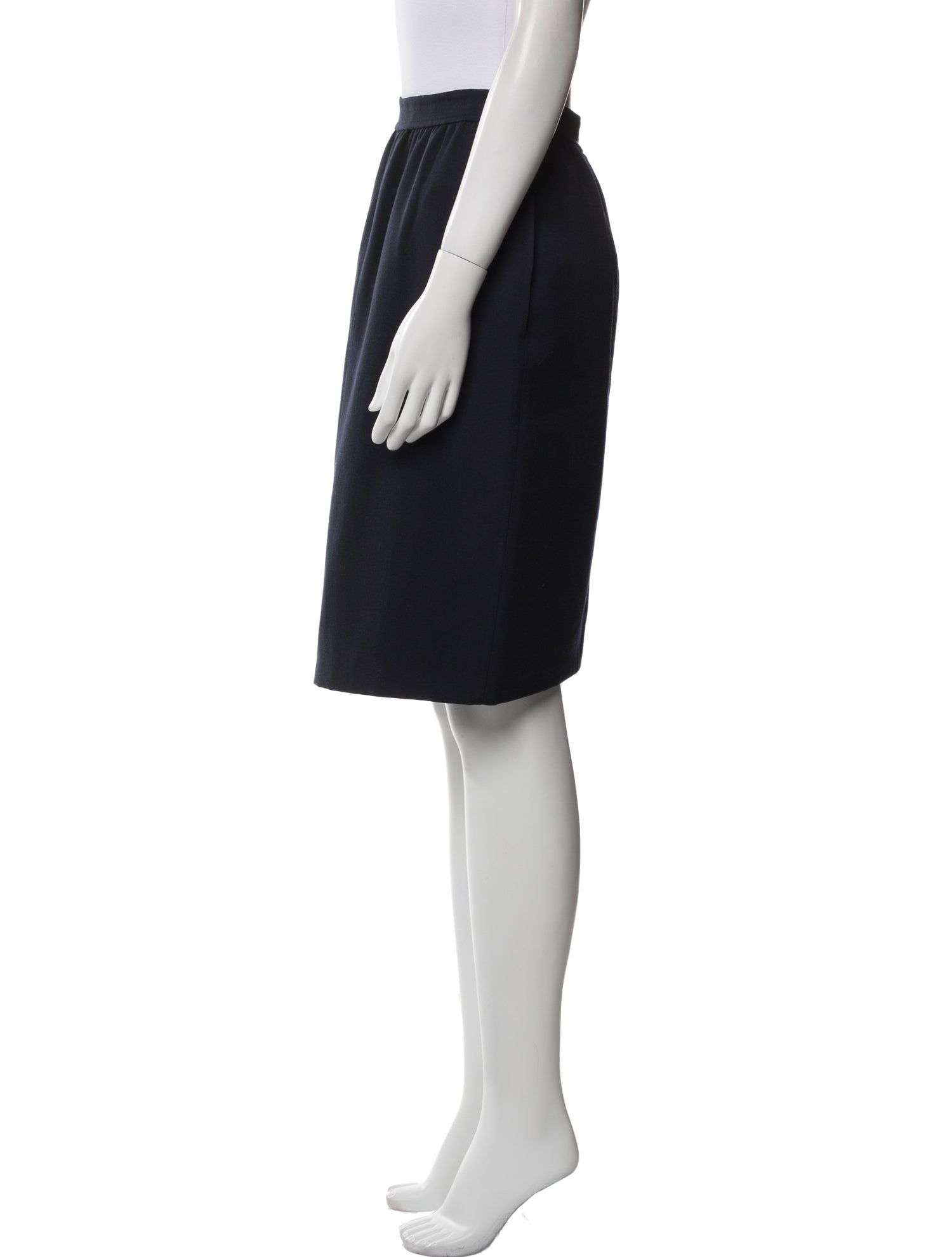 Carolyne Roehm Ruffle Embellishment Knee-Length Skirt