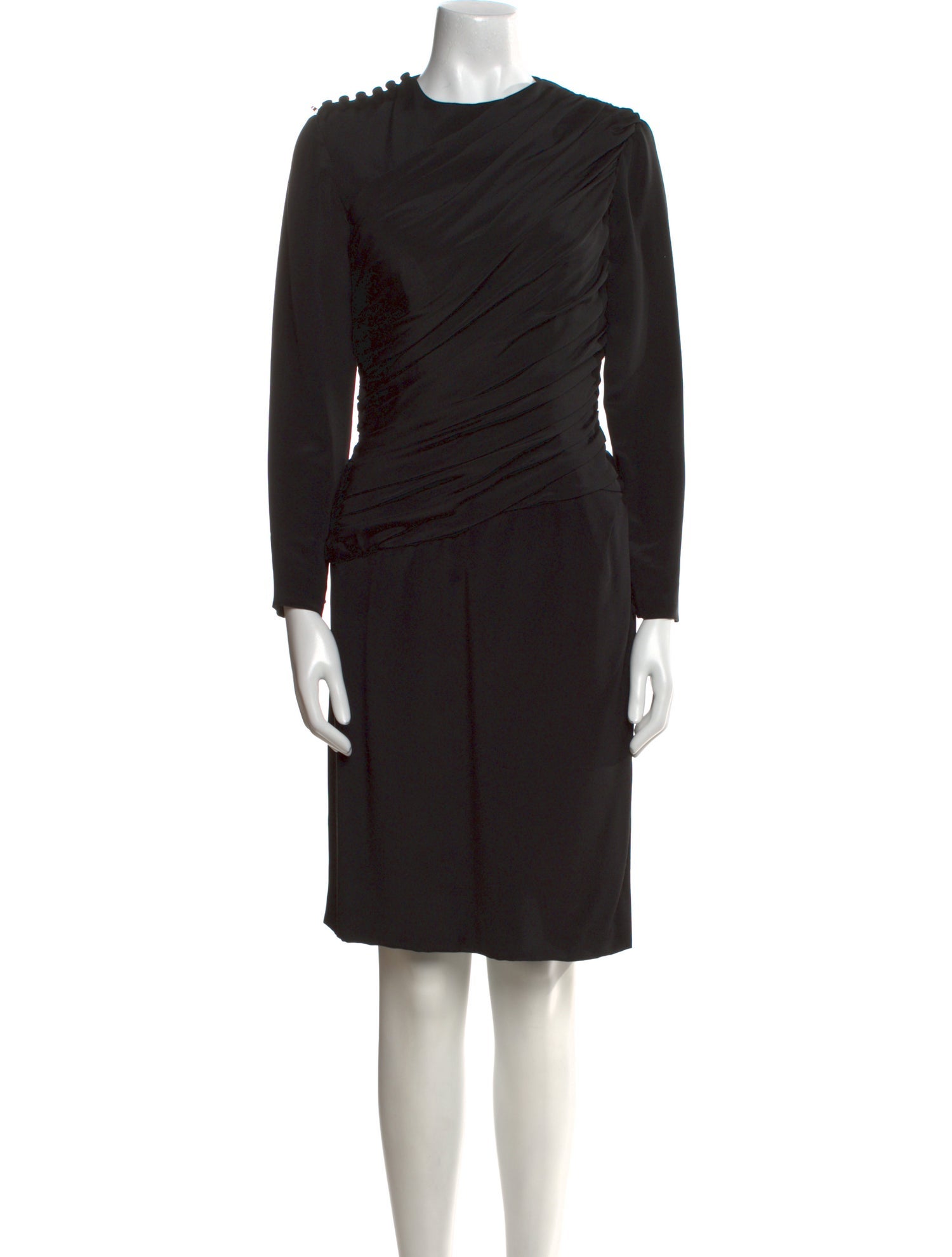 Carolyne Roehm Crew Neck Knee-Length Dress