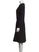 Carolyne Roehm V-Neck Knee-Length Dress