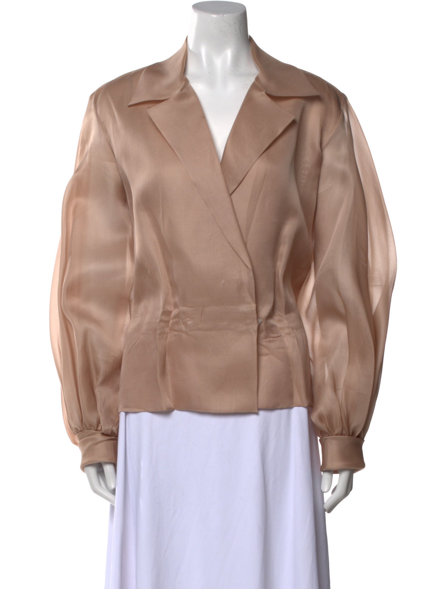 Carolyne Roehm Silk Long Sleeve Blouse