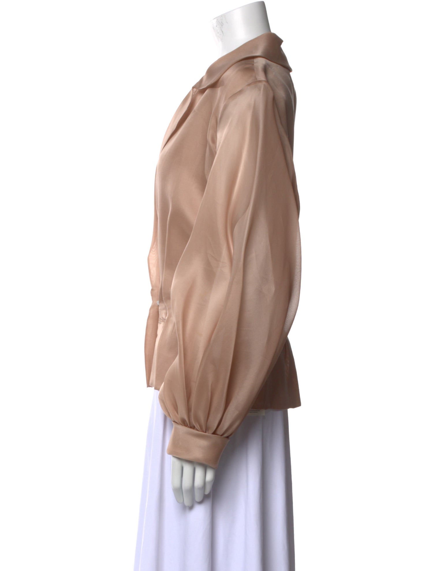 Carolyne Roehm Silk Long Sleeve Blouse