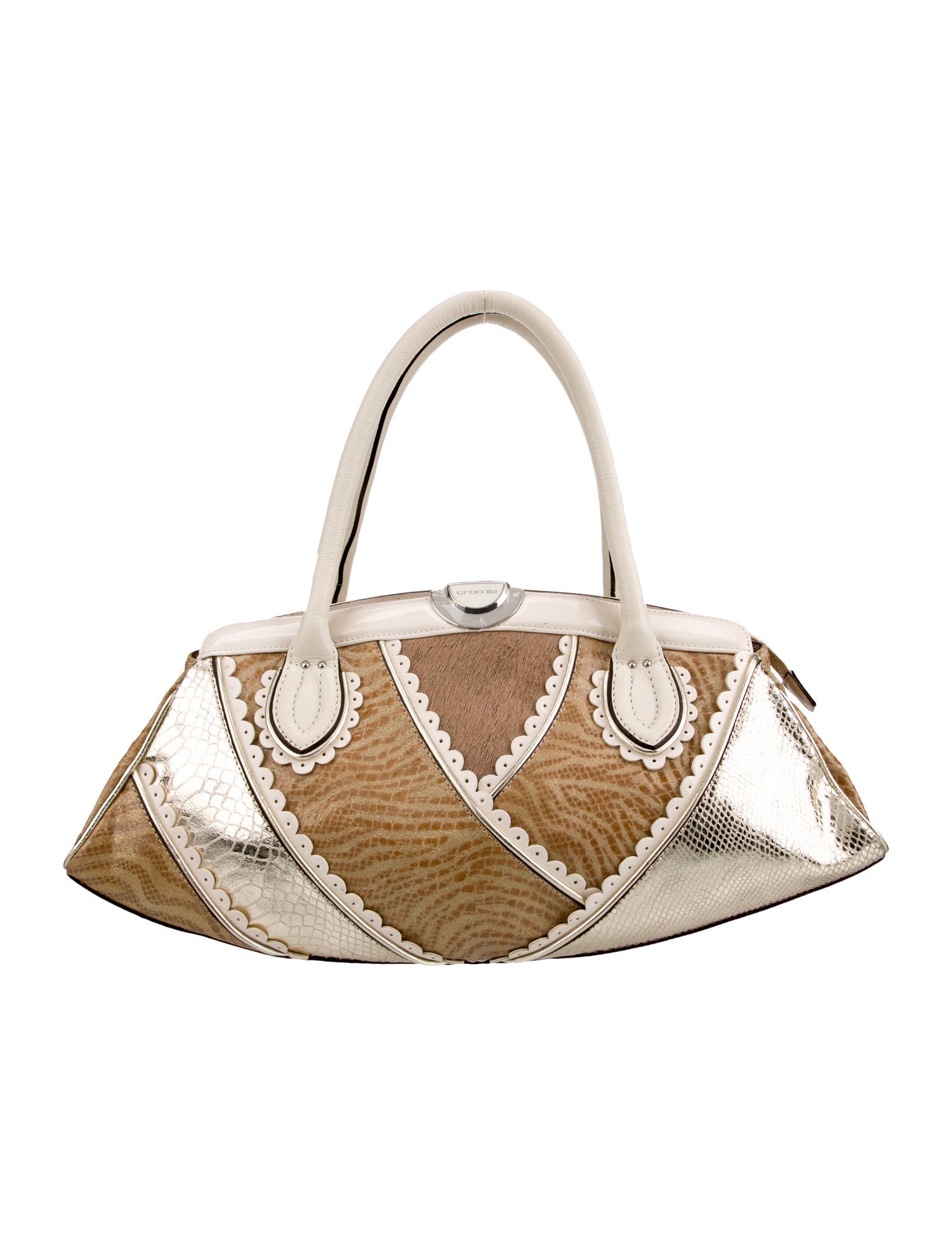 Cromia Leather Top Handle Bag