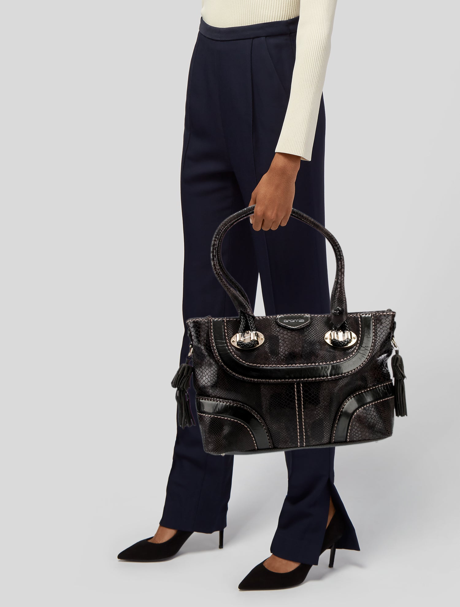 Cromia Leather Shoulder Bag