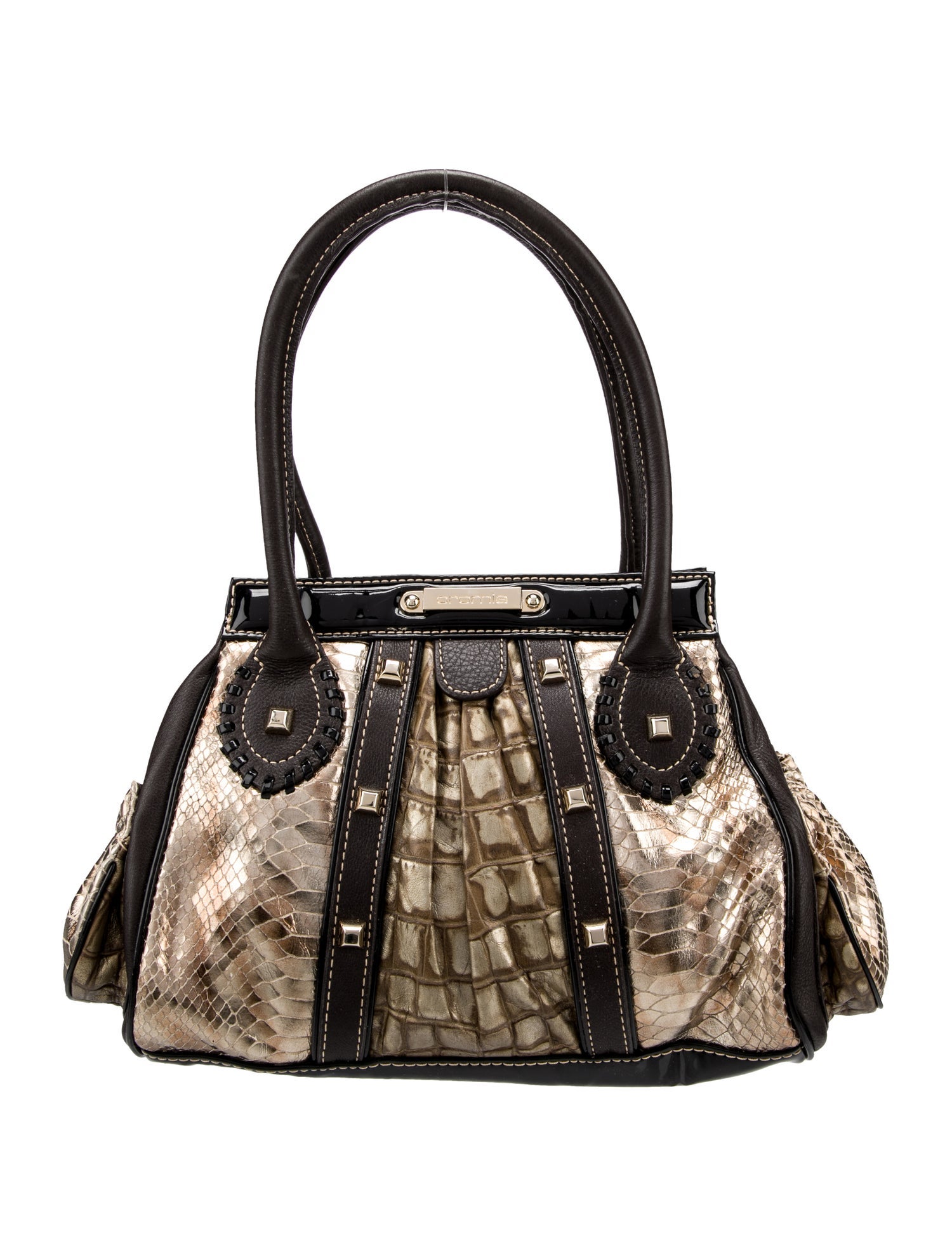 Cromia Leather Top Handle Bag