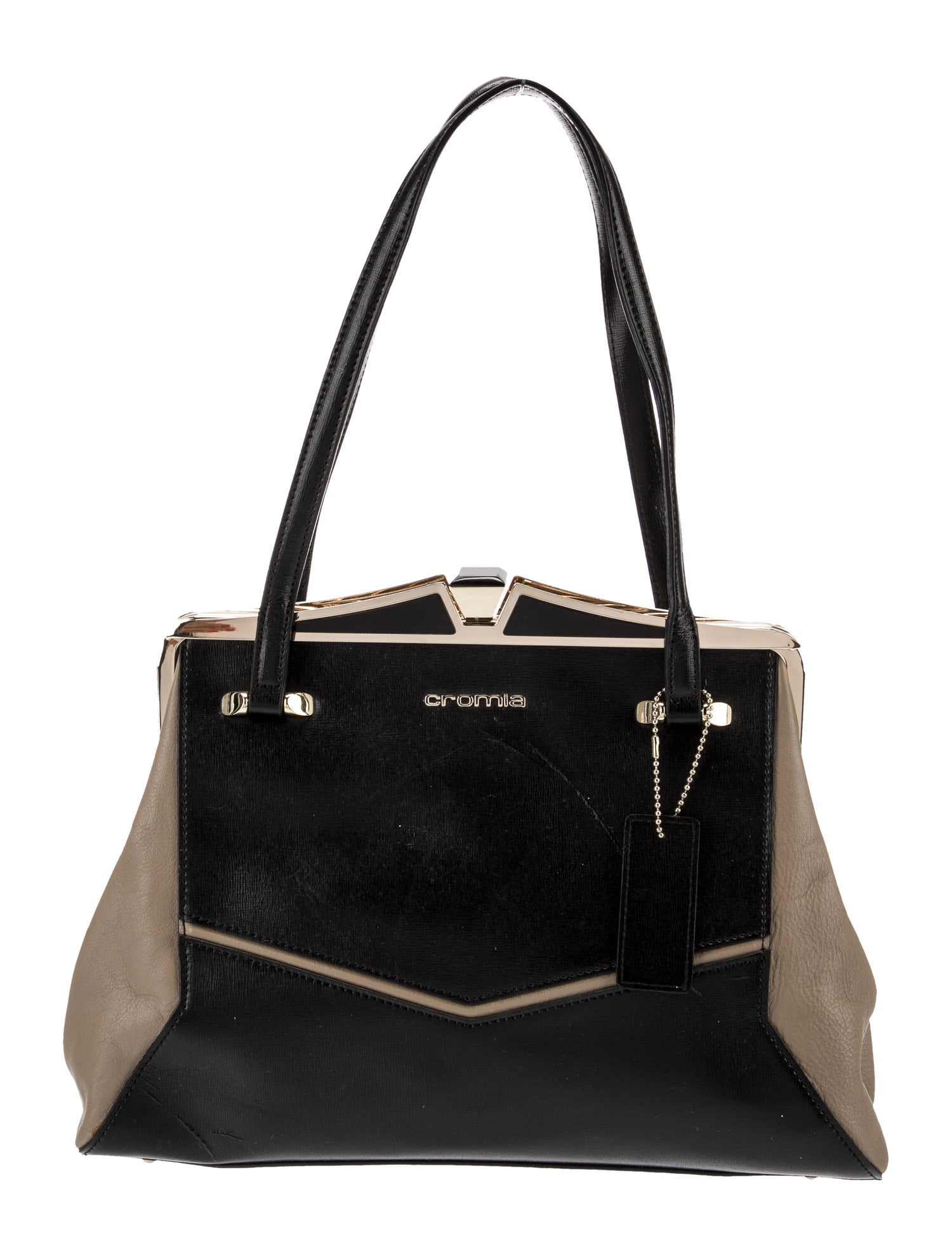 Cromia Saffiano Leather Top Handle Bag